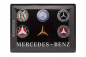 Preview: Blechschild "Mercedes Benz Logo Evolution" - 40 x 30cm